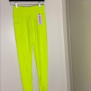 Neon green workout leggings